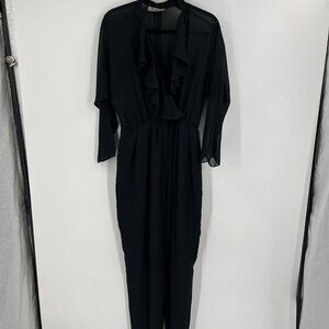 Vintage Michael Maiello for Pat Richards Black Jumpsuit Size 10 1970's